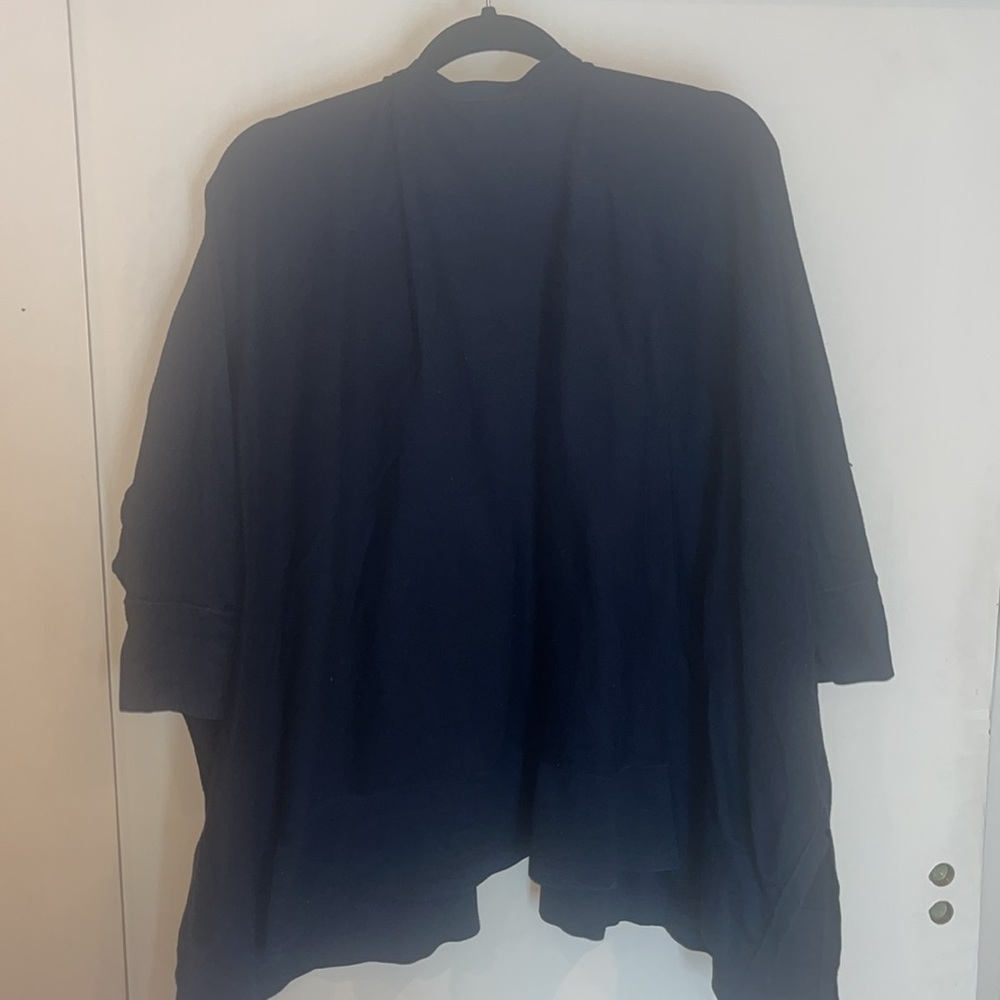 Only Mine open shorty oversized black cotton blend cardigan size large - Picture 8 of 8